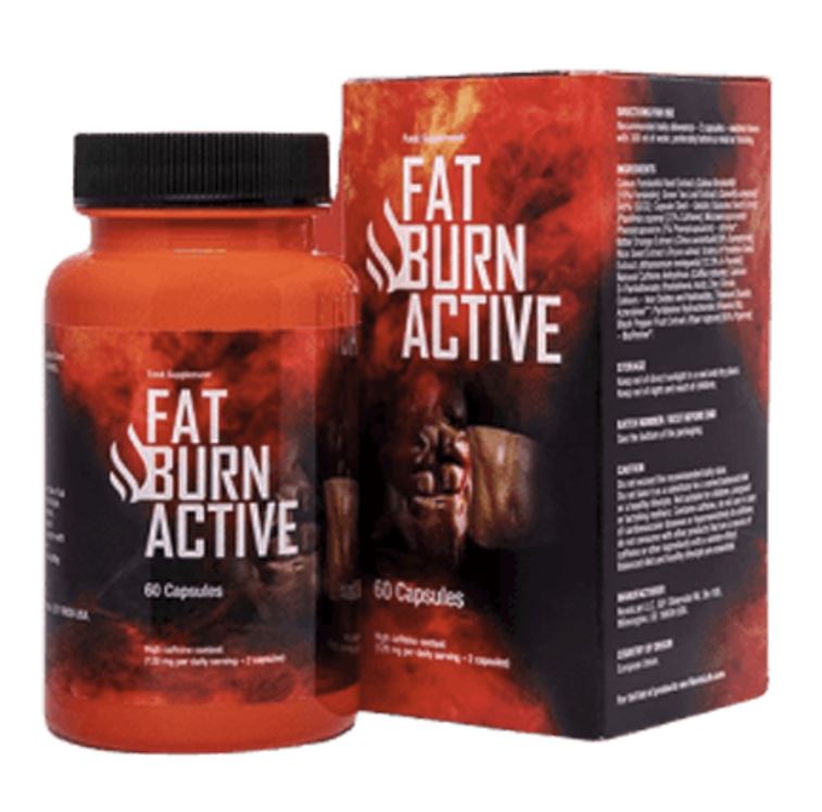 opakowanie kapsułek fat burn active i pudełko kartonowe suplementu cena